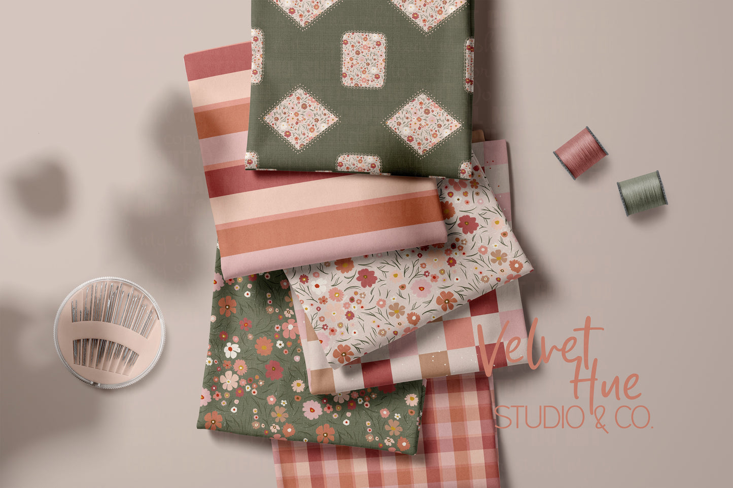 Vintage Floral stripe