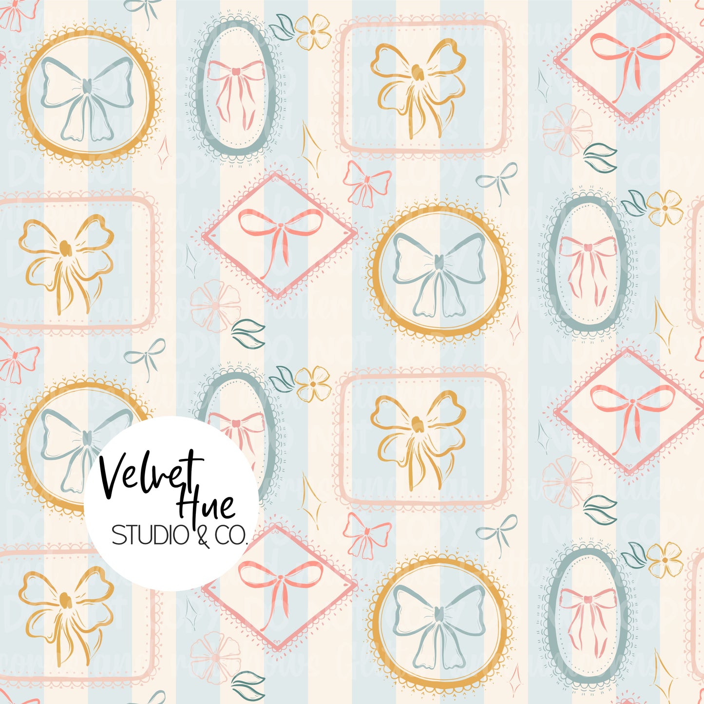 Vintage Frames & Bows Seamless