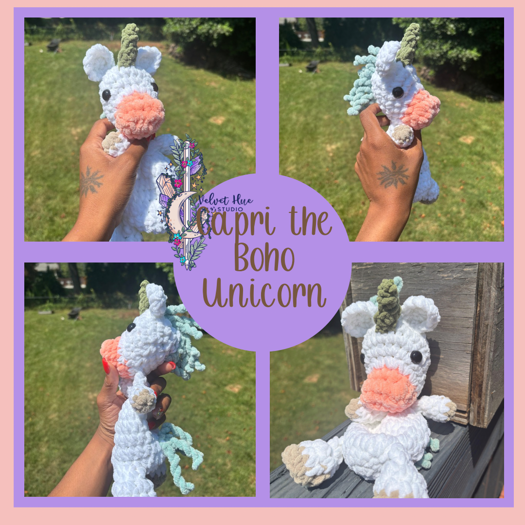 Crochet Squishy Capri Unicorn