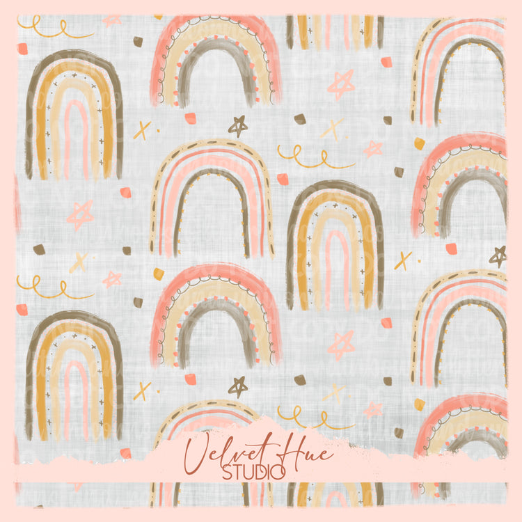 Boho Rainbows Seamless