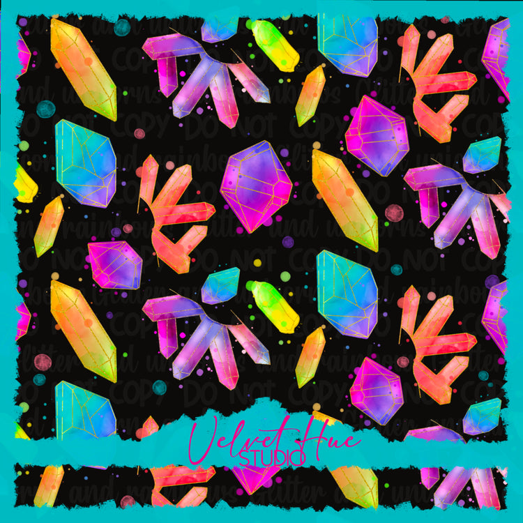 Watercolor Crystals Seamless