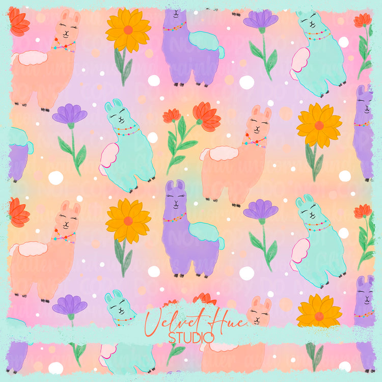 Llama Llama Seamless & PNG