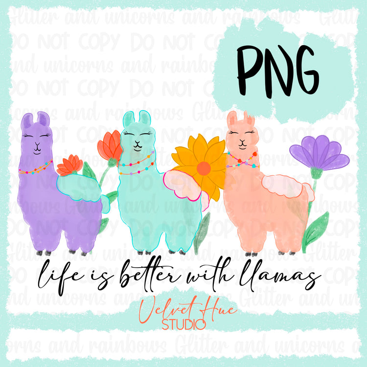 Llama Llama Seamless & PNG
