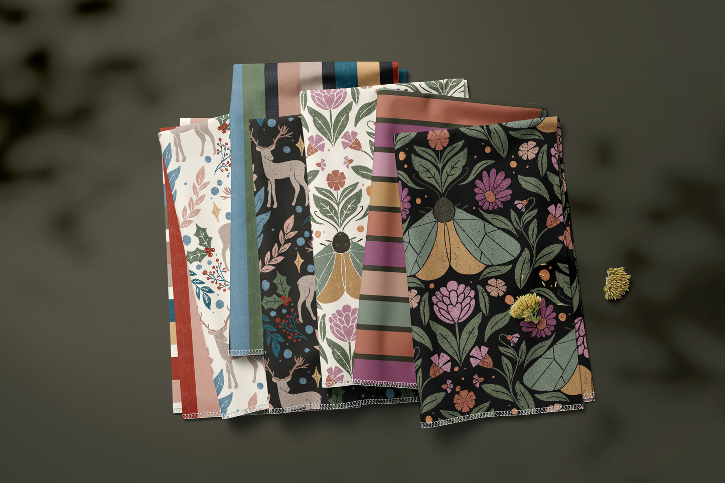 Mosaic Winter Deer & Coordinates