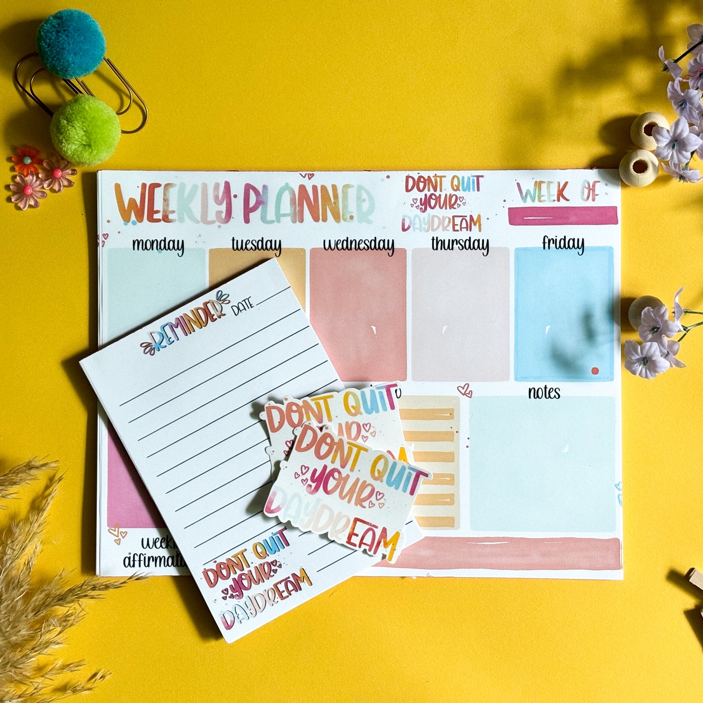 Don’t Quit Your Daydream Functional Weekly Planner