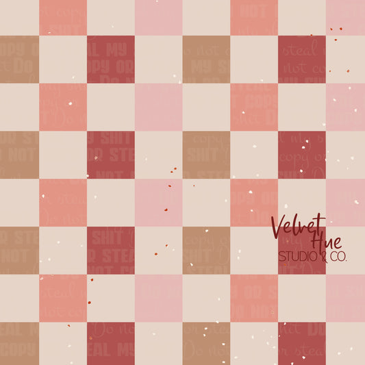 Vintage Floral Checker