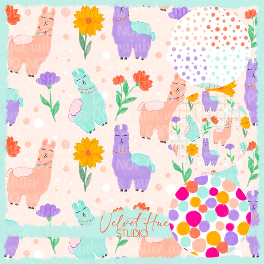 Llama Llama Seamless & PNG