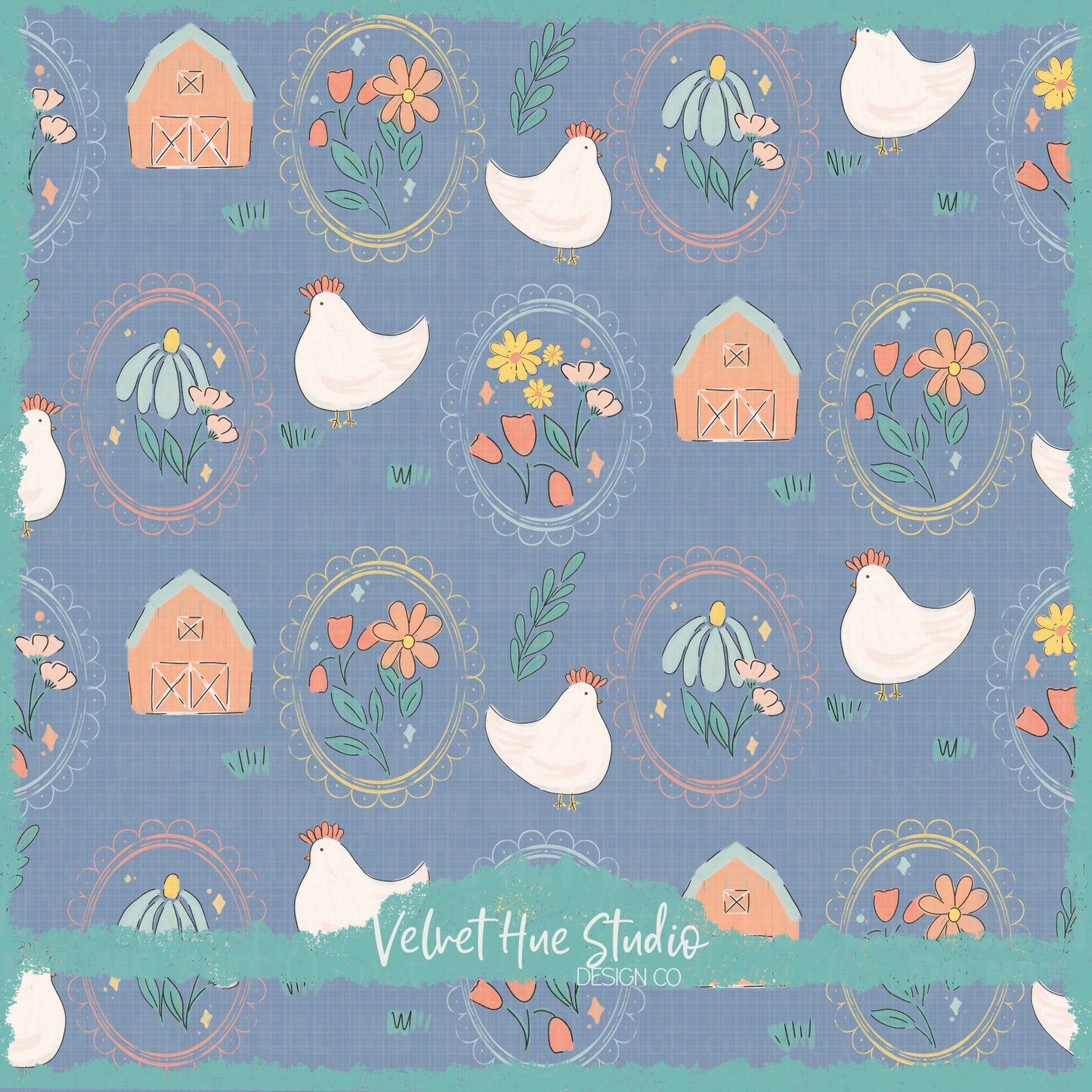 Farmhouse Chickens & Florals