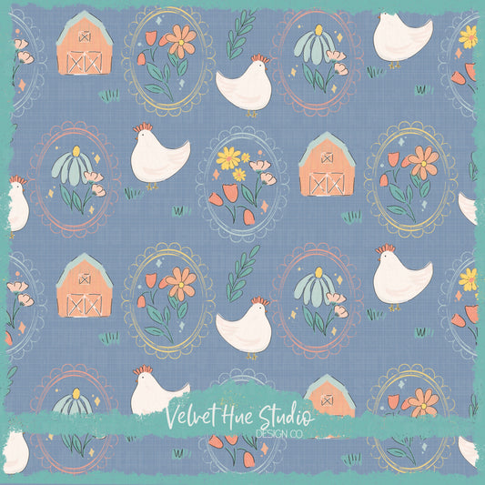 Farmhouse Chickens & Florals
