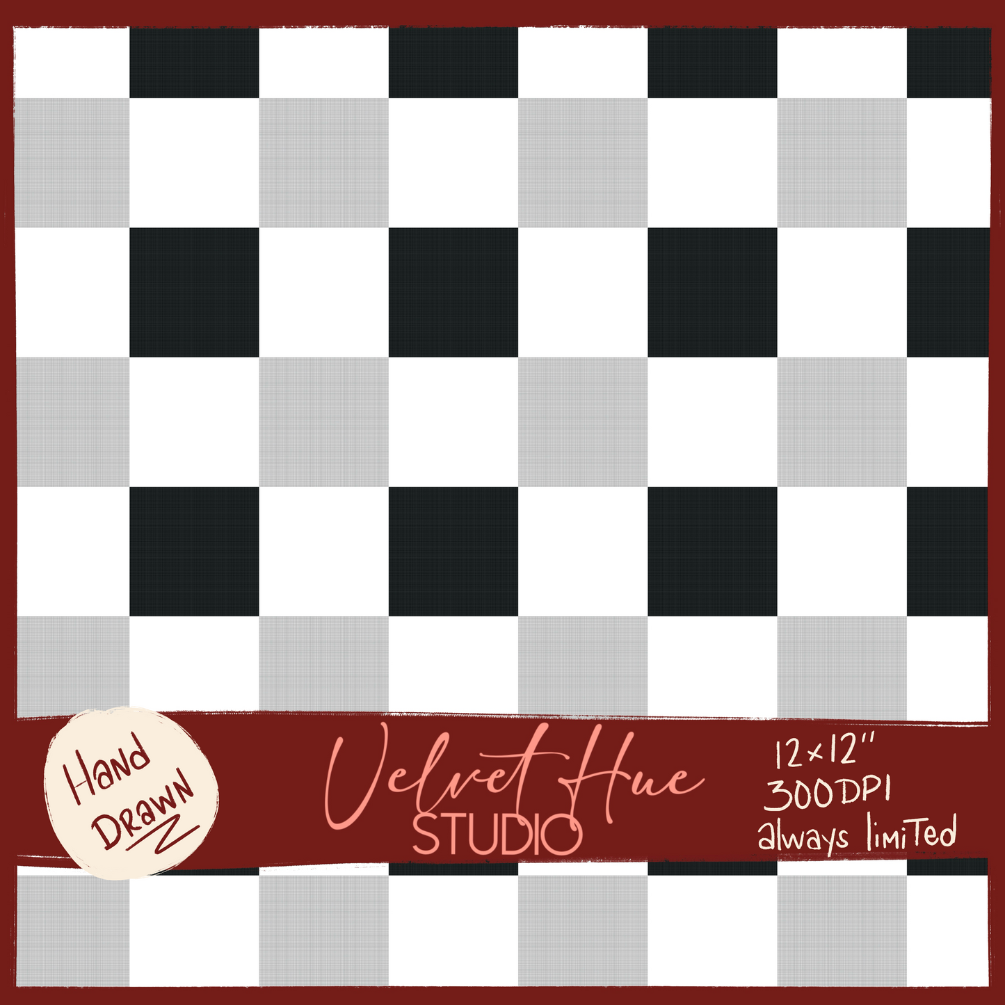 House of Santa's Black/White Checkered Coord