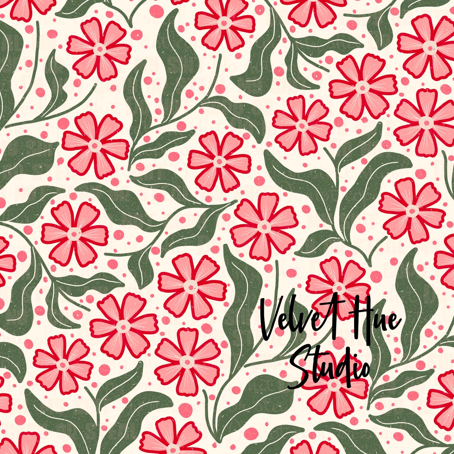 Random Vday Trailing Florals & Stripe