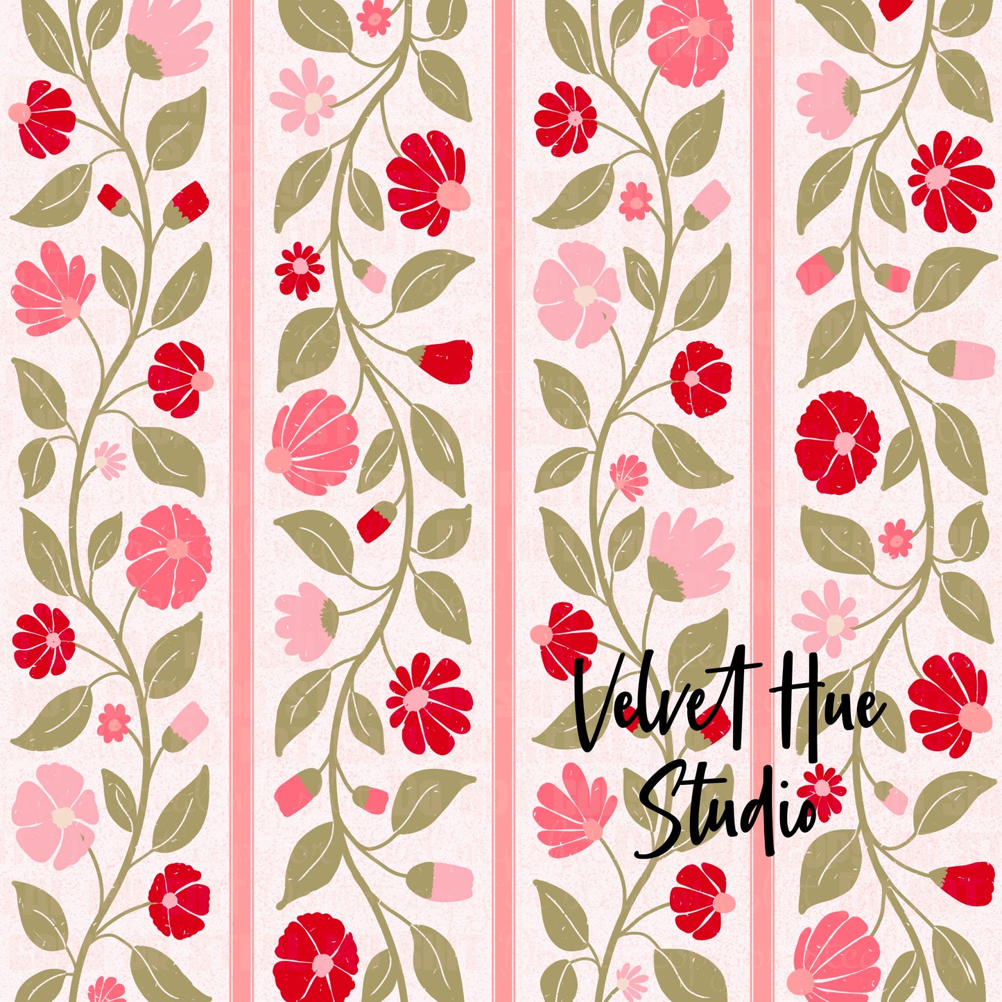 Random Vday Trailing Florals & Stripe