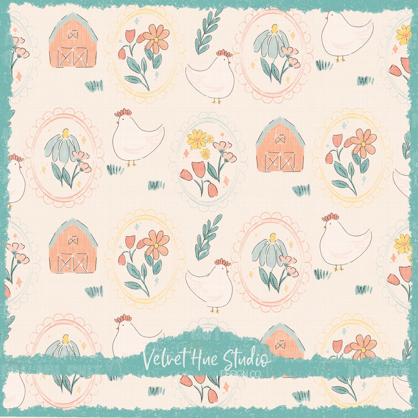 Farmhouse Chickens & Florals