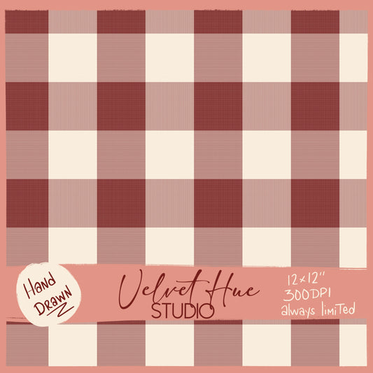 House of Santa's Deep Red Chunky Plaid