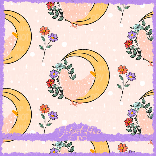 Celestial Chickens Seamless & PNG