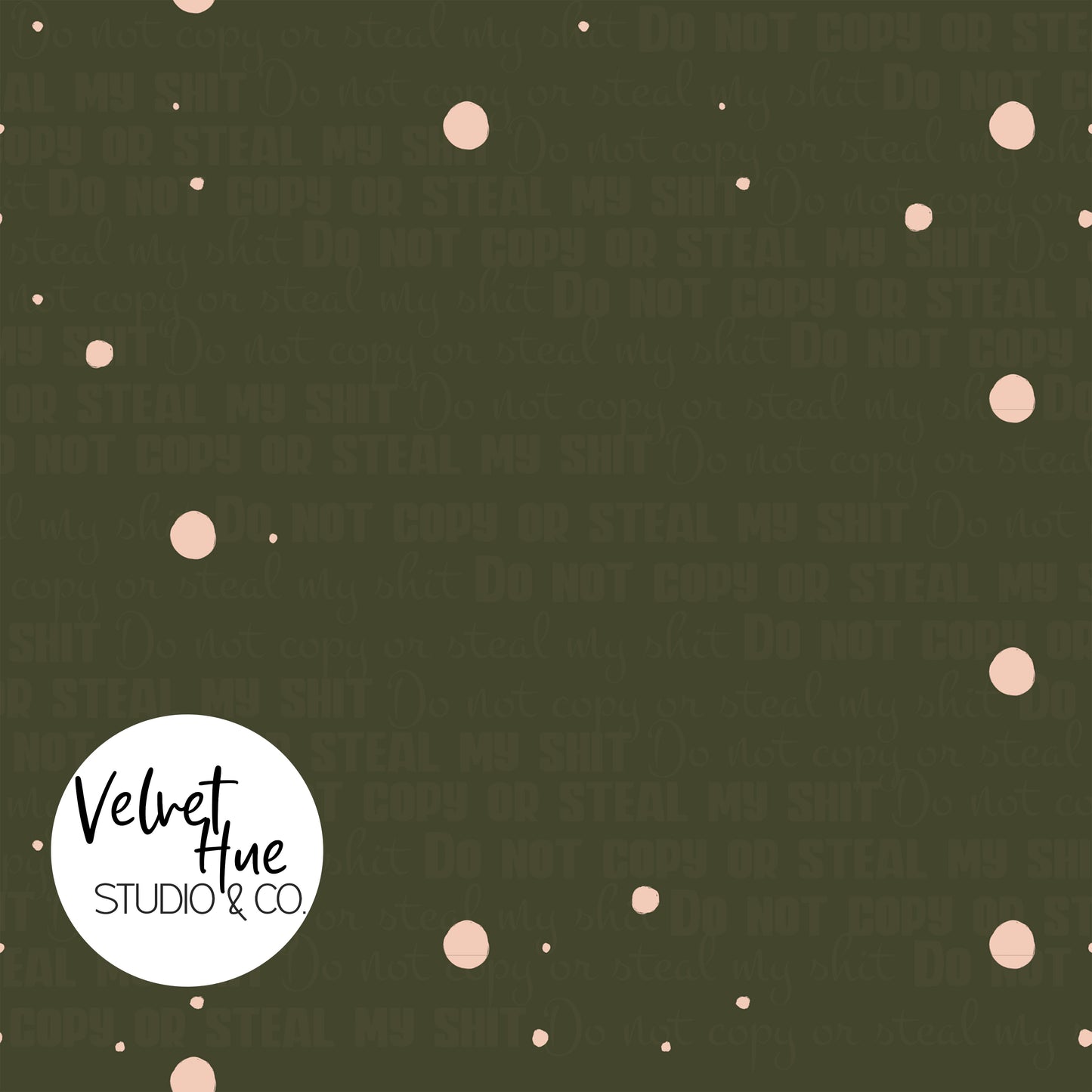 Pink Dots on Green